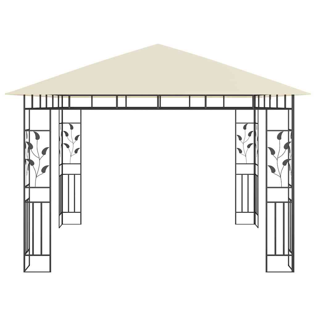 Pavėsinė su tinkleliu nuo uodų, kreminė, 3x3x2,73m, 180g/m² Pavėsinė su tinkleliu nuo uodų, kreminė, 3x3x2,73m, 180g/m² - Image 3