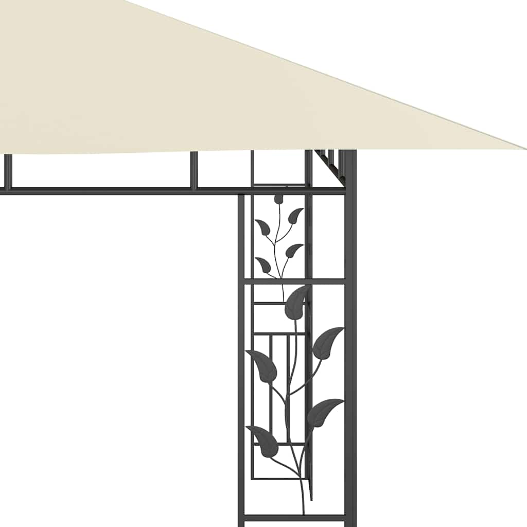 Pavėsinė su tinkleliu nuo uodų, kreminė, 4x3x2,73m, 180g/m² Pavėsinė su tinkleliu nuo uodų, kreminė, 4x3x2,73m, 180g/m² - Image 5