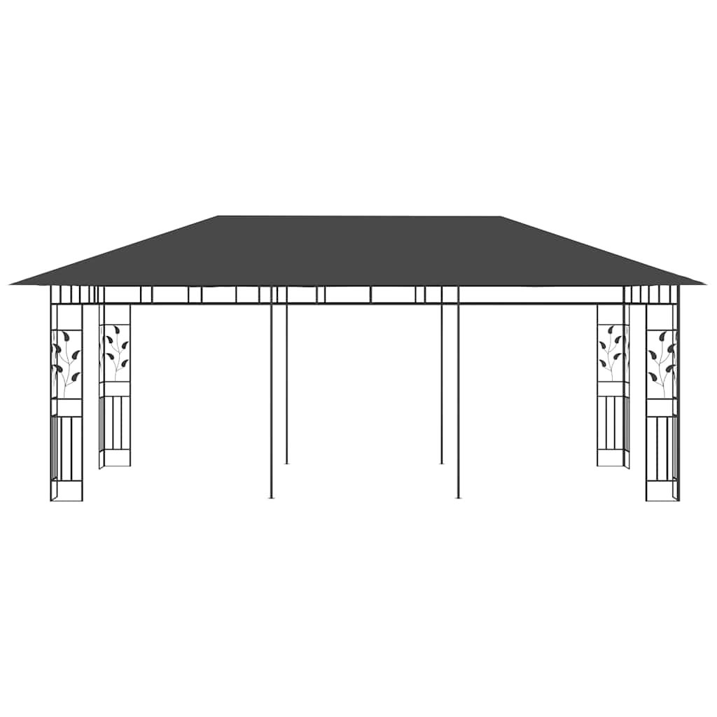 Pavėsinė su tinkleliu nuo uodų, antracito spalvos, 6x3x2,73m Pavėsinė su tinkleliu nuo uodų, antracito spalvos, 6x3x2,73m - Image 3