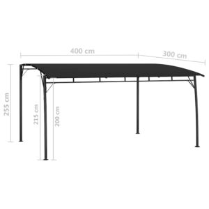 Skėčiai 4 x 3 x 2,55 m Antracito