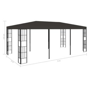 Pavėsinė, antracito spalvos, 3x6m