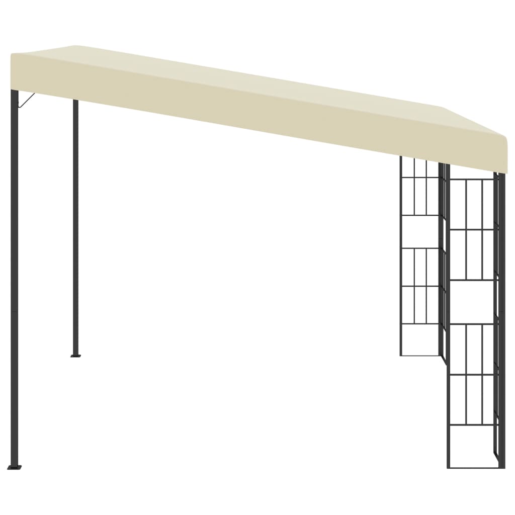 Prie sienos montuojama pavėsinė, kreminė, 3x3m, audinys Prie sienos montuojama pavėsinė, kreminė, 3x3m, audinys - Image 3