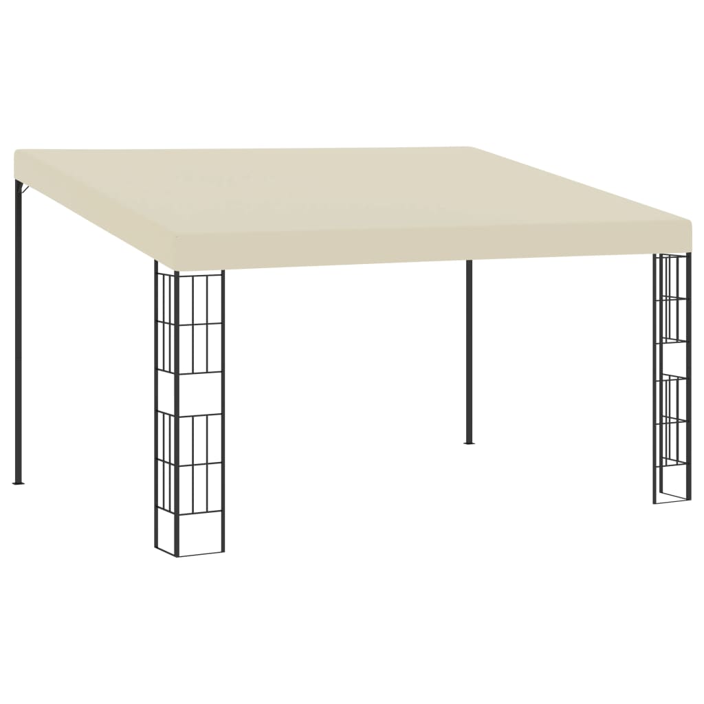 Prie sienos montuojama pavėsinė, kreminė, 3x4m, audinys Prie sienos montuojama pavėsinė, kreminė, 3x4m, audinys - Image 2