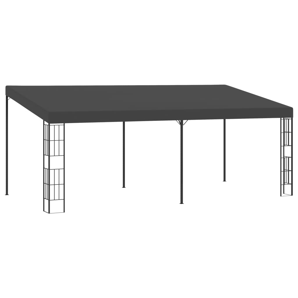 Prie sienos montuojama pavėsinė, antracito, 3x6m, audinys Prie sienos montuojama pavėsinė, antracito, 3x6m, audinys - Image 2