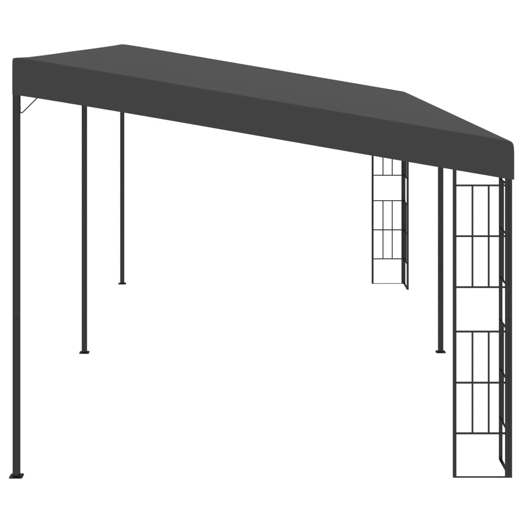 Prie sienos montuojama pavėsinė, antracito, 3x6m, audinys Prie sienos montuojama pavėsinė, antracito, 3x6m, audinys - Image 3