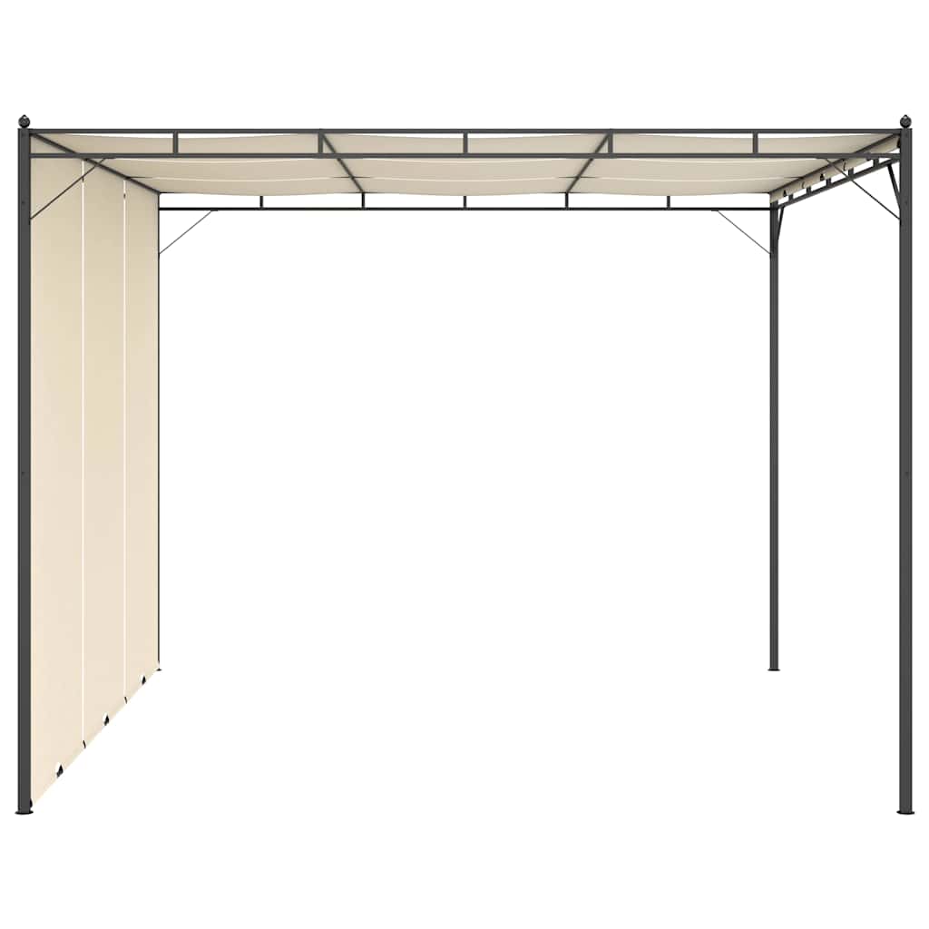 Sodo pavėsinė su šonine užuolaida, kreminės spalvos, 3x3x2,25m Sodo pavėsinė su šonine užuolaida, kreminės spalvos, 3x3x2,25m - Image 3