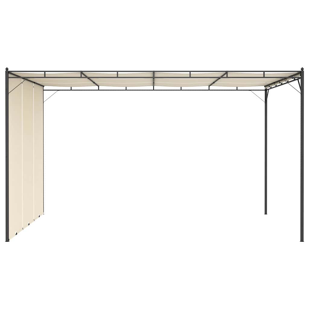 Sodo pavėsinė su šonine užuolaida, kreminės spalvos, 4x3x2,25m Sodo pavėsinė su šonine užuolaida, kreminės spalvos, 4x3x2,25m - Image 3