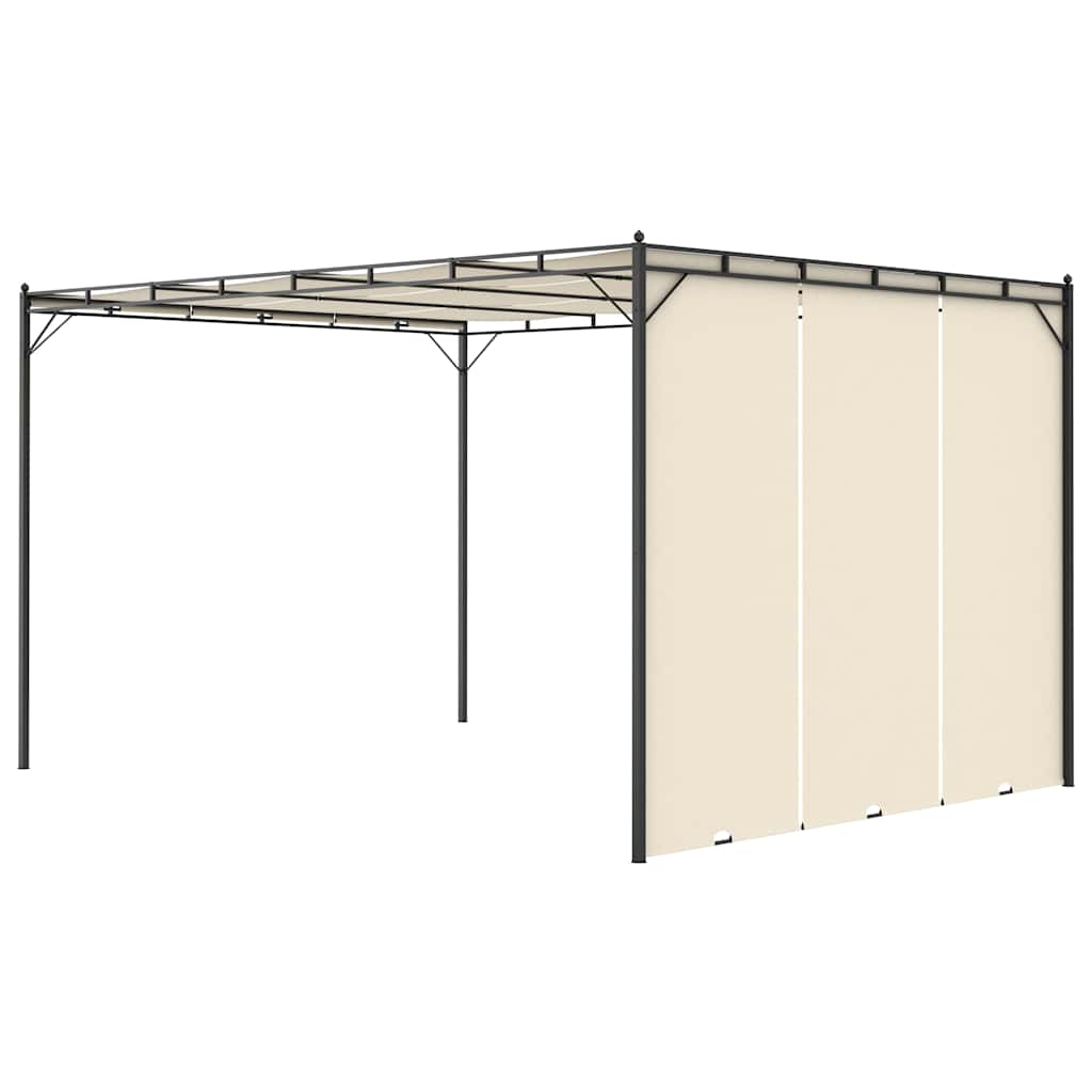 Sodo pavėsinė su šonine užuolaida, kreminės spalvos, 4x3x2,25m Sodo pavėsinė su šonine užuolaida, kreminės spalvos, 4x3x2,25m - Image 4