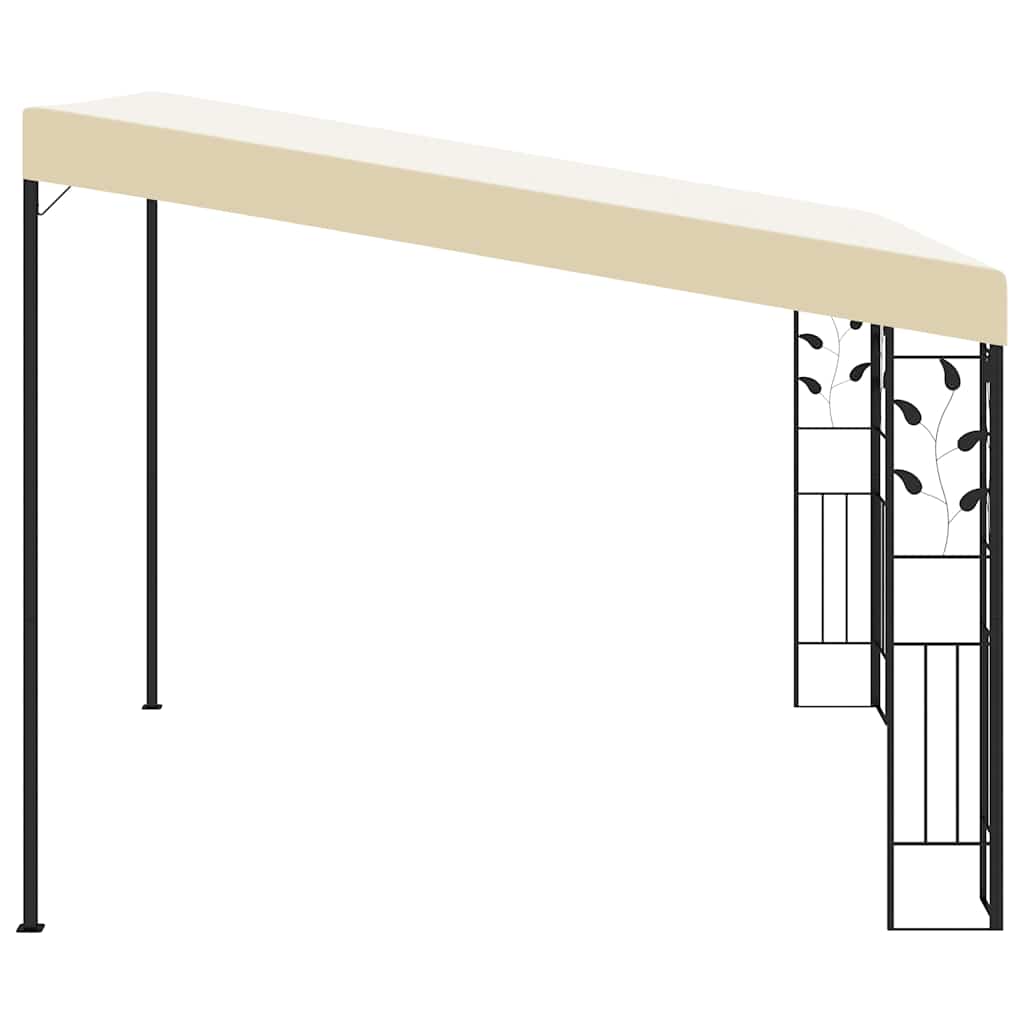 Prie sienos montuojama pavėsinė, kreminės spalvos, 3x3x2,5m Prie sienos montuojama pavėsinė, kreminės spalvos, 3x3x2,5m - Image 4