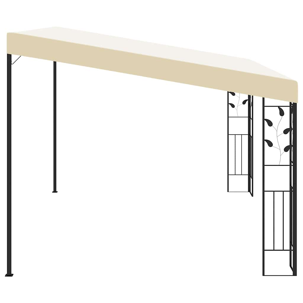 Prie sienos montuojama pavėsinė, kreminės spalvos, 4x3x2,5m Prie sienos montuojama pavėsinė, kreminės spalvos, 4x3x2,5m - Image 4