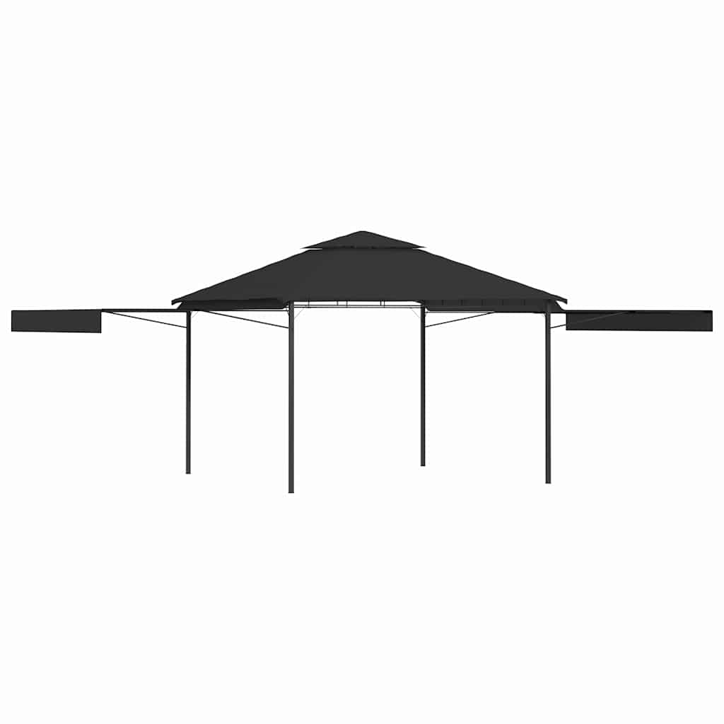 Pavėsinė su dvigubu prailginamu stogu, antracito, 3x3x2,75m Pavėsinė su dvigubu prailginamu stogu, antracito, 3x3x2,75m - Image 2
