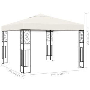 Pavėsinė, kreminės spalvos, 3x3m, audinys