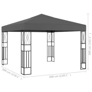 Pavėsinė, antracito spalvos, 3x3m audinys