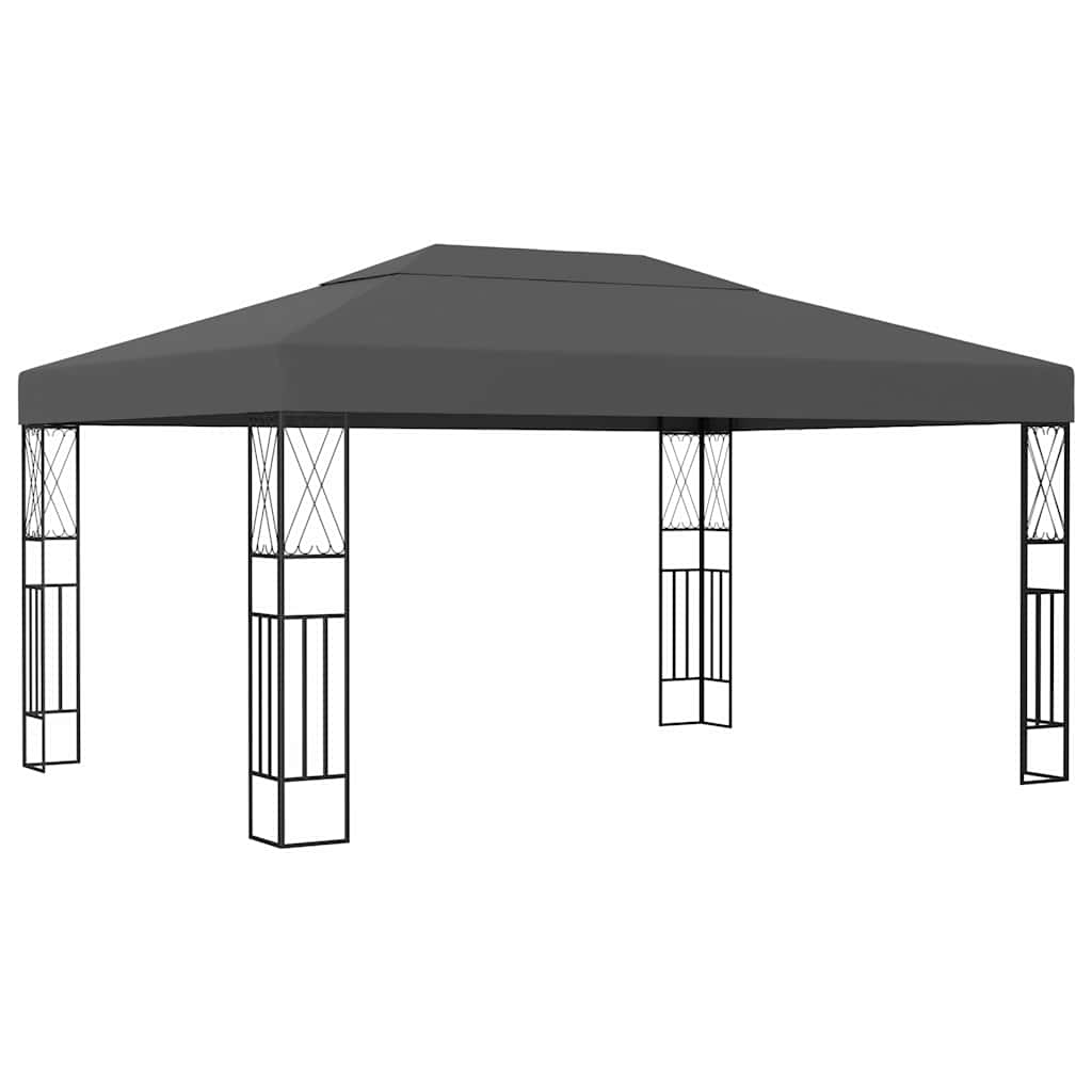 Pavėsinė, antracito spalvos, 3x4m, audinys Pavėsinė, antracito spalvos, 3x4m, audinys - Image 2
