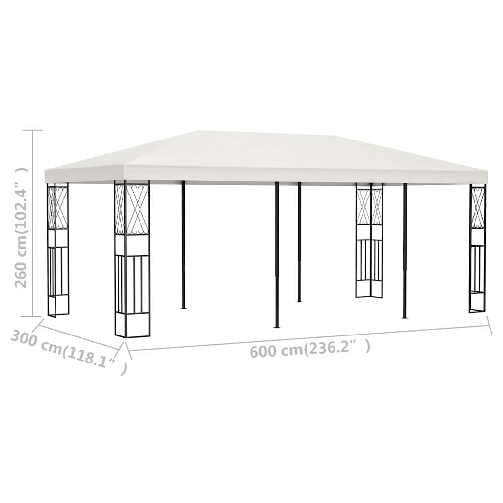 Pavėsinė, kreminės spalvos, 3x6m, audinys Pavėsinė, kreminės spalvos, 3x6m, audinys