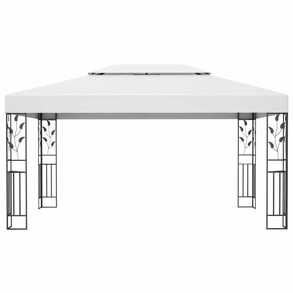 Pavėsinė su dvigubu stogu, baltos spalvos, 3x4m Pavėsinė su dvigubu stogu, baltos spalvos, 3x4m - Image 3