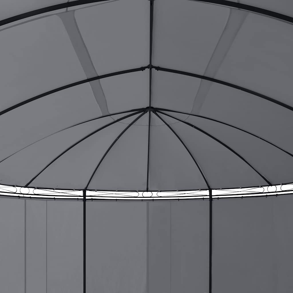 Pavėsinė su užuolaidomis, antracito spalvos, 520x349x255cm Pavėsinė su užuolaidomis, antracito spalvos, 520x349x255cm - Image 6