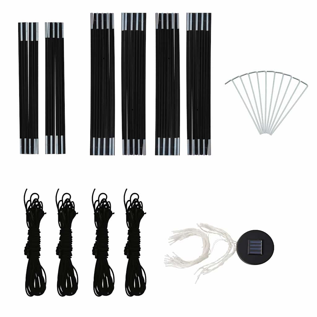 Proginė palapinė su LED ir 4 sienomis, mėlyna, 3,6×3,6×2,3m Proginė palapinė su LED ir 4 sienomis, mėlyna, 3,6x3,6x2,3m - Image 9