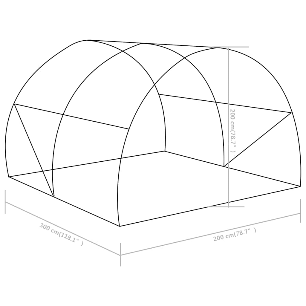 Šiltnamis, 3x2x2m, 6m² Šiltnamis, 3x2x2m, 6m²