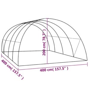Šiltnamis, 4x4x2m, 16m²