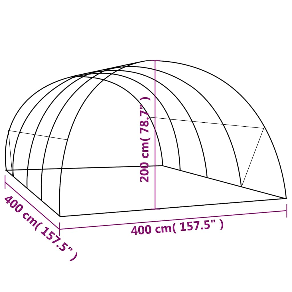 Šiltnamis, 4x4x2m, 16m² Šiltnamis, 4x4x2m, 16m²