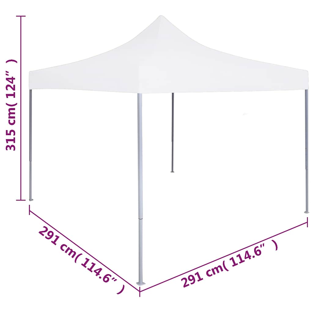 Sulankstoma proginė palapinė, baltos spalvos, 3x3m, plienas Sulankstoma proginė palapinė, baltos spalvos, 3x3m, plienas