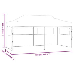 Išskleidžiama palapinė su sienomis, balta, 3x6m, plienas