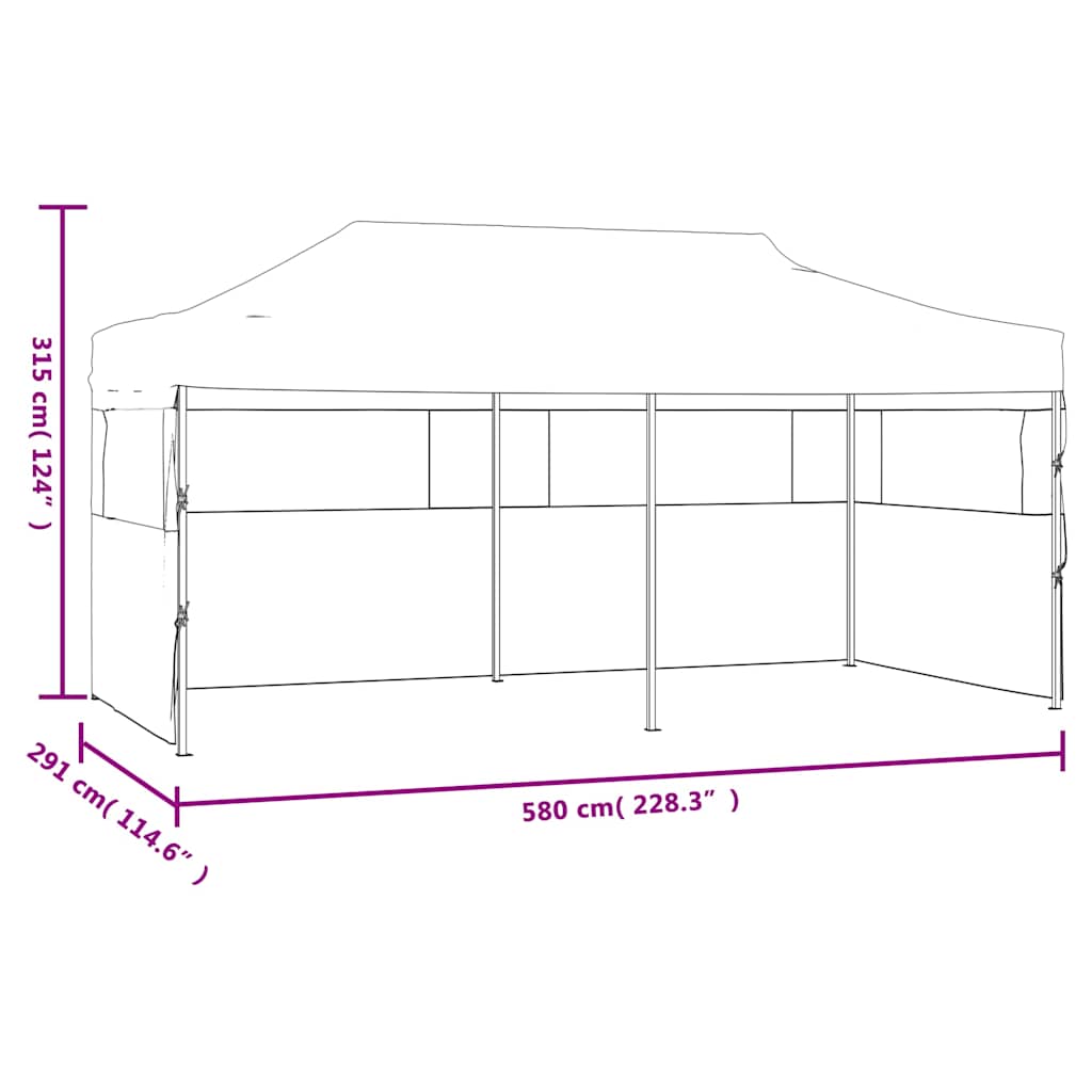 Išskleidžiama palapinė su sienomis, balta, 3x6m, plienas Išskleidžiama palapinė su sienomis, balta, 3x6m, plienas