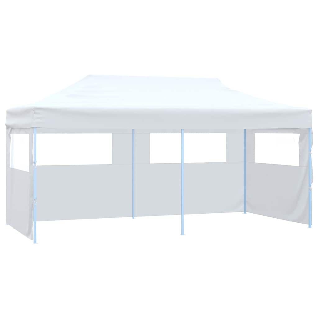 Sulankstoma palapinė su 4 sienomis, balta, 3x6m, plienas Sulankstoma palapinė su 4 sienomis, balta, 3x6m, plienas - Image 2