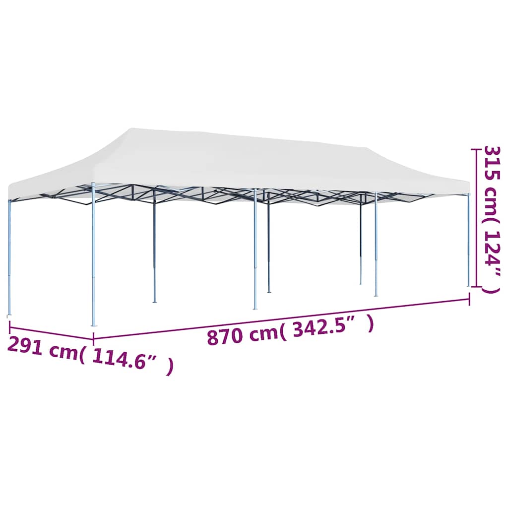 Išskleidžiama proginė palapinė, baltos spalvos, 3×9 m Išskleidžiama proginė palapinė, baltos spalvos, 3x9 m