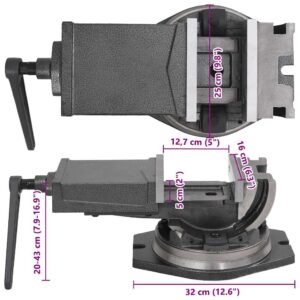 Dviejų ašių pakreipiamas spaustuvas, 160mm