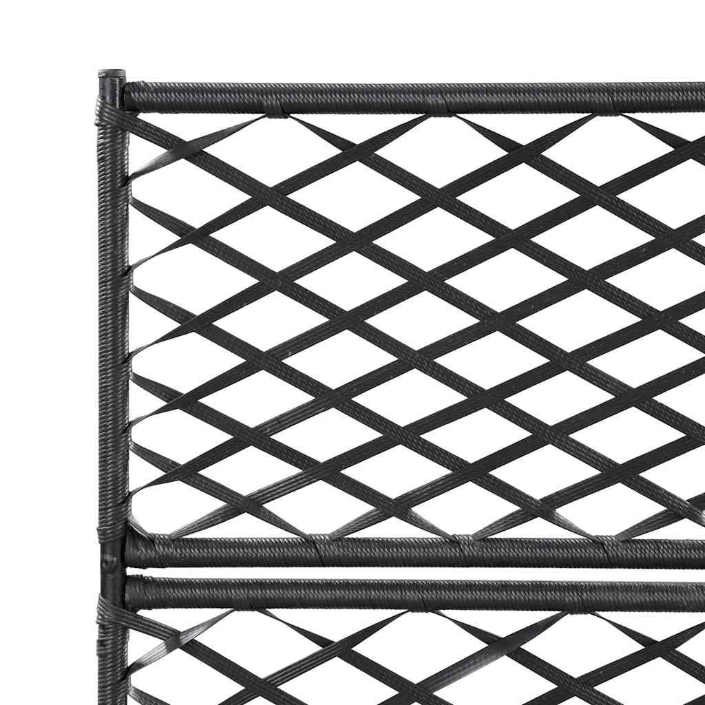 Lovelis su treliažu, 3 vazonais, juodas, 83x30x130cm, aukštas Lovelis su treliažu, 3 vazonais, juodas, 83x30x130cm, aukštas - Image 5