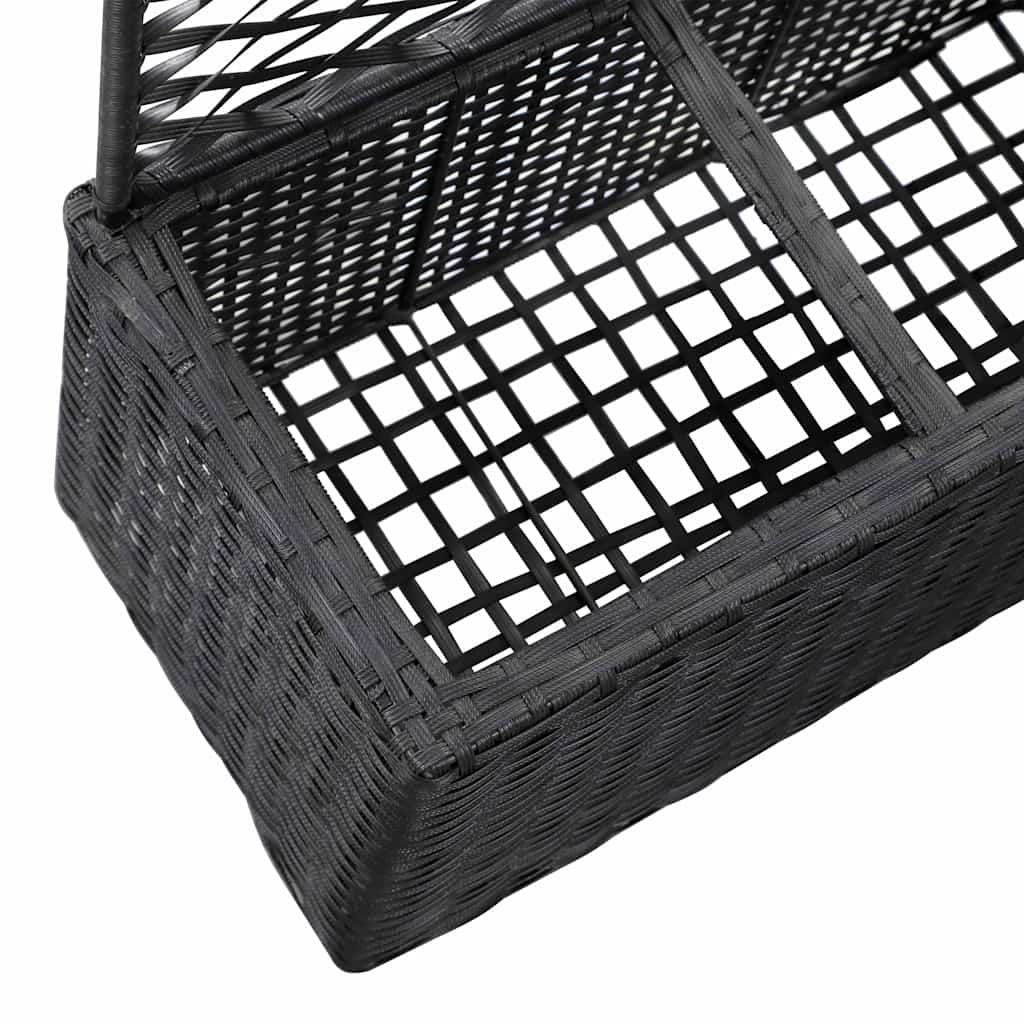 Lovelis su treliažu, 3 vazonais, juodas, 83x30x130cm, aukštas Lovelis su treliažu, 3 vazonais, juodas, 83x30x130cm, aukštas - Image 6