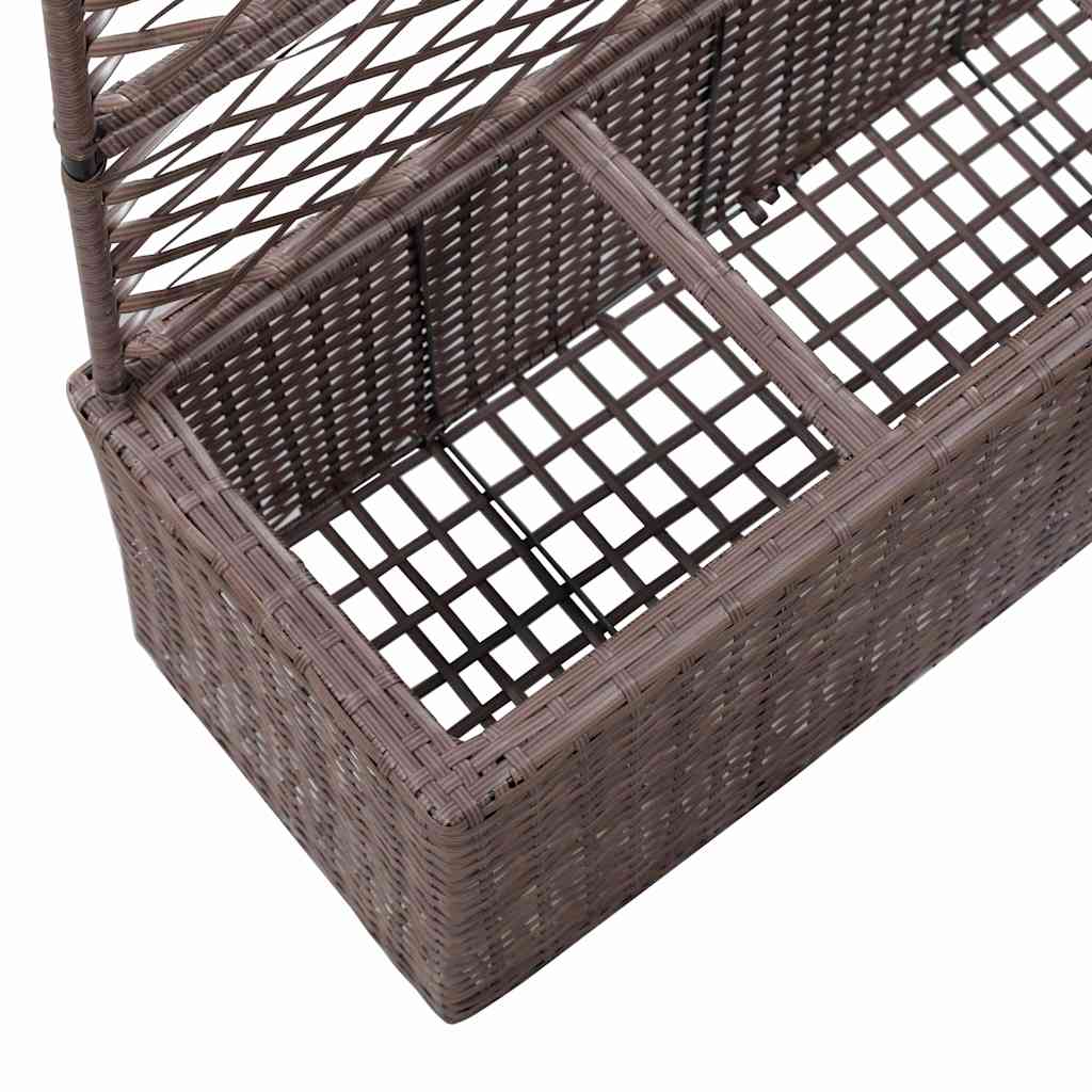 Lovelis su treliažu, 3 vazonai, rudas, 83x30x130cm, aukštas Lovelis su treliažu, 3 vazonai, rudas, 83x30x130cm, aukštas - Image 6