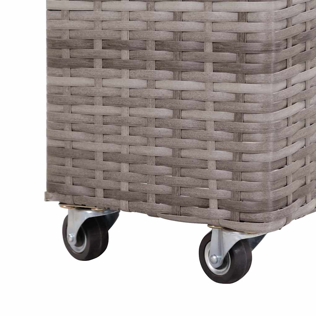 Lovelis su 4 vazonais, pilkas, 80x22x79cm, poliratanas, aukštas Lovelis su 4 vazonais, pilkas, 80x22x79cm, poliratanas, aukštas - Image 6