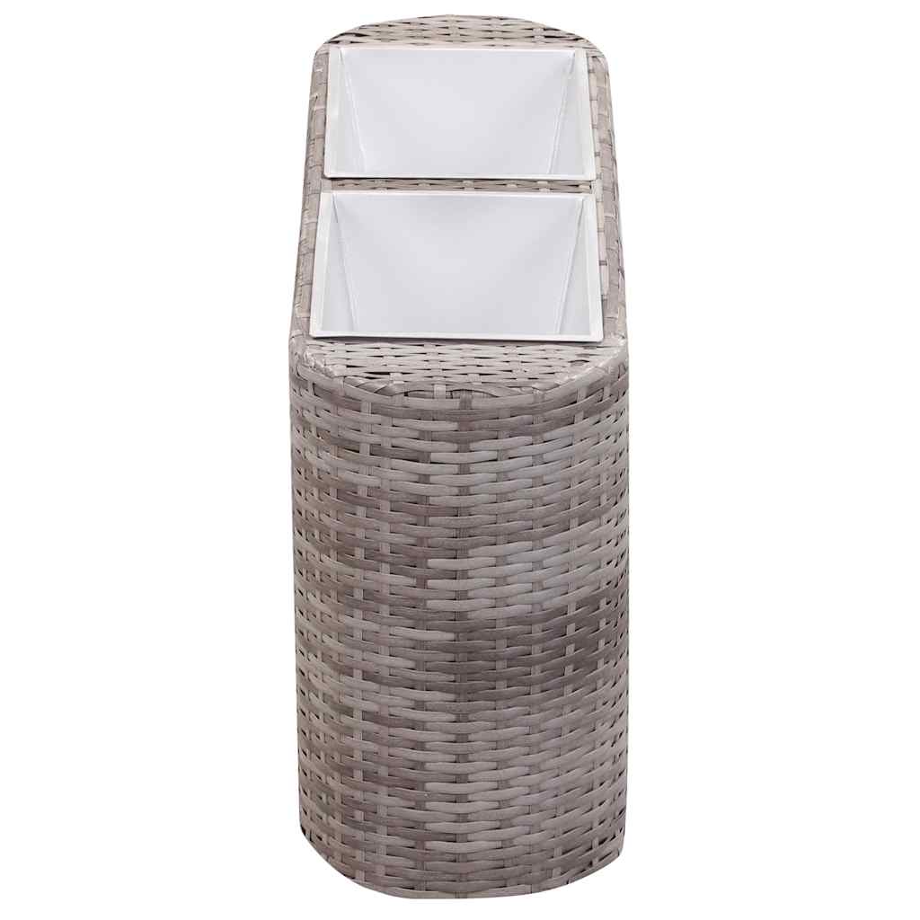 Lovelis, pilkas, 80x25x40cm, poliratanas, aukštas Lovelis, pilkas, 80x25x40cm, poliratanas, aukštas - Image 5