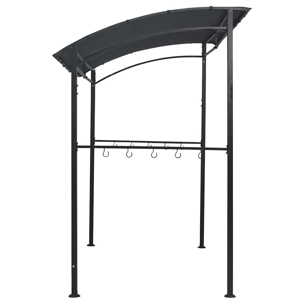 Pavėsinė kepsninei, antracito spalvos, 215x150x220cm, plienas Pavėsinė kepsninei, antracito spalvos, 215x150x220cm, plienas - Image 4