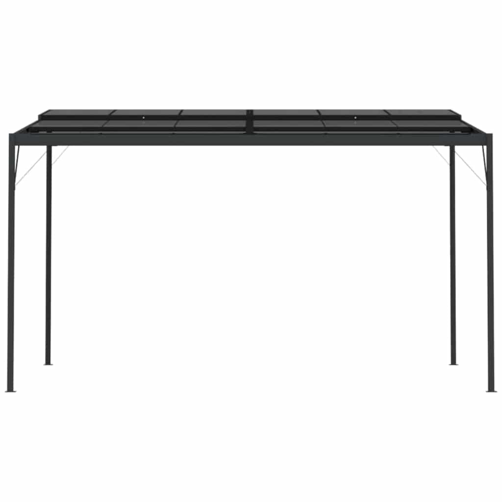 Pavėsinė su stogu, antracito, 4x3x2,5m, aliuminis ir plienas Pavėsinė su stogu, antracito, 4x3x2,5m, aliuminis ir plienas - Image 4