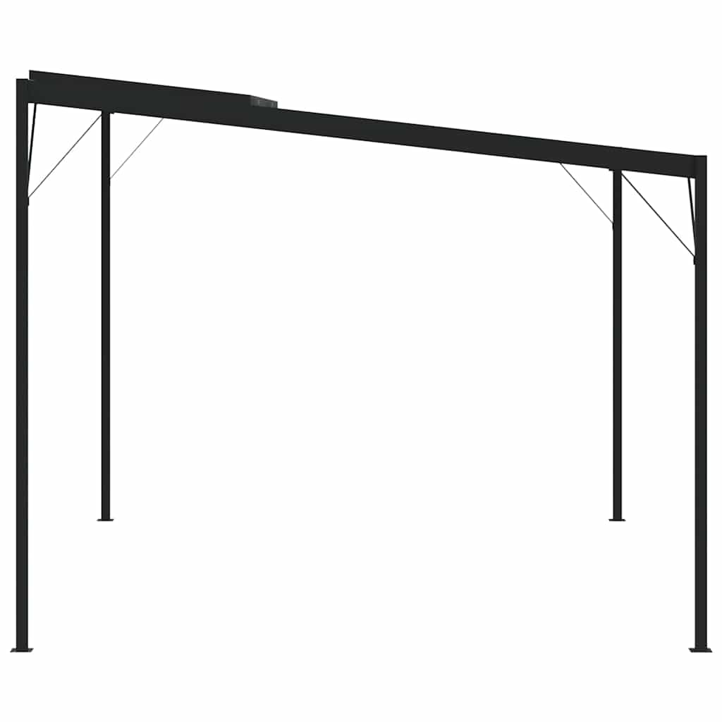 Pavėsinė su stogu, antracito, 4x3x2,5m, aliuminis ir plienas Pavėsinė su stogu, antracito, 4x3x2,5m, aliuminis ir plienas - Image 5