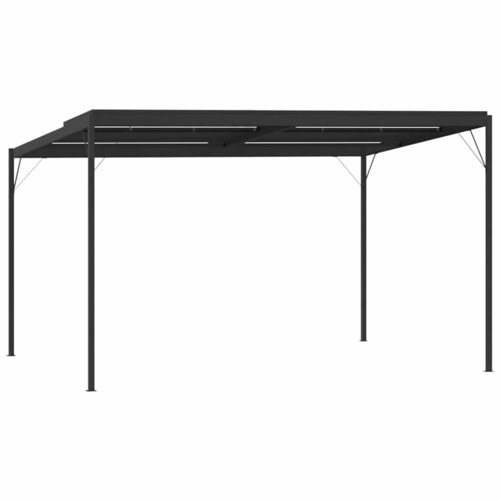 Pavėsinė su stogu, antracito, 4x3x2,5m, aliuminis ir plienas Pavėsinė su stogu, antracito, 4x3x2,5m, aliuminis ir plienas - Image 6