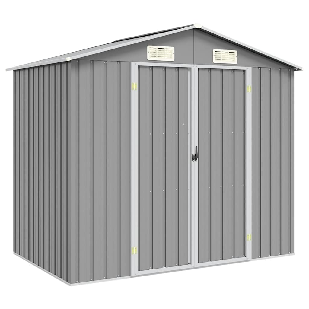 Sodo pašiūrė, pilka, 205x129x183cm, galvanizuotas plienas Sodo pašiūrė, pilka, 205x129x183cm, galvanizuotas plienas - Image 2