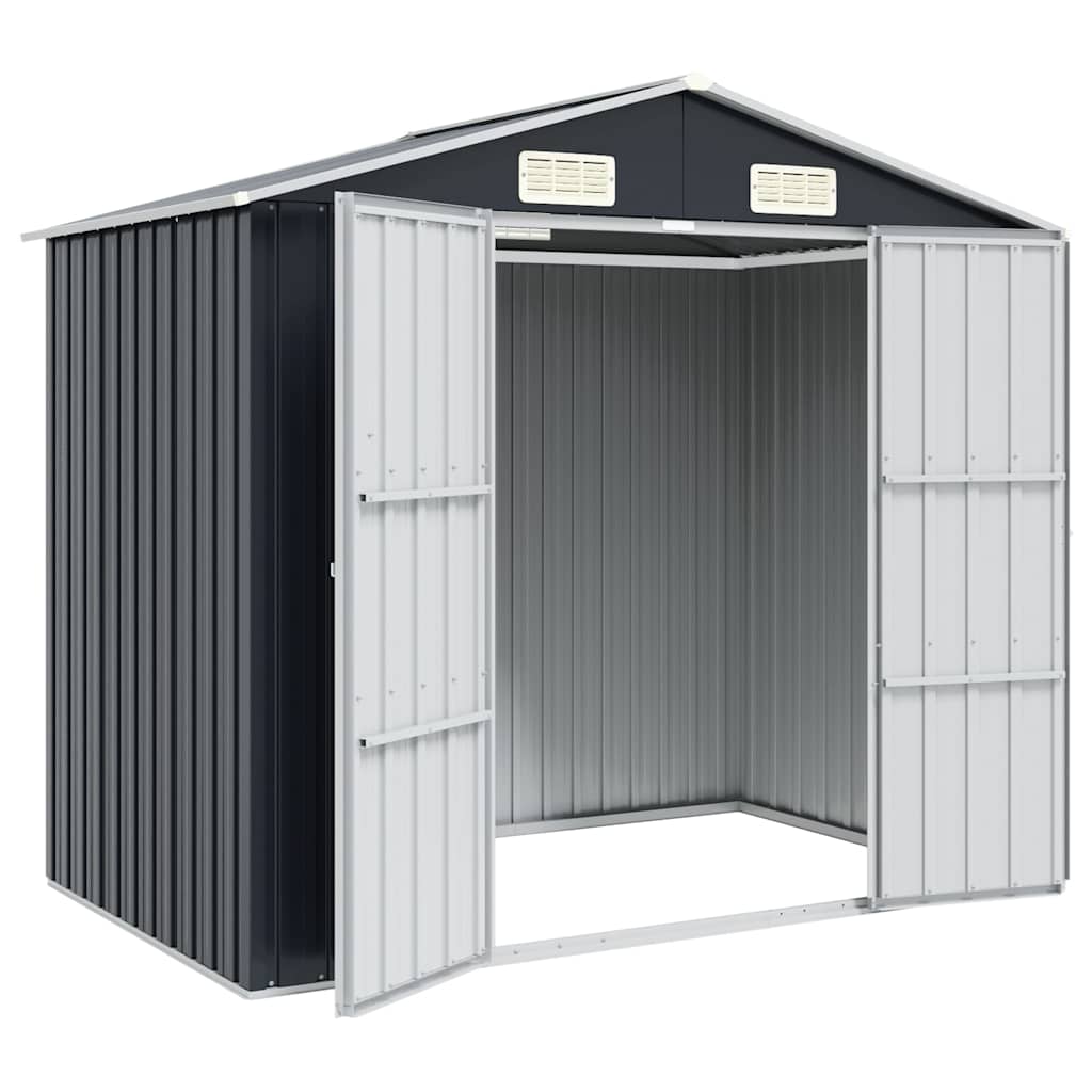 Sodo pašiūrė, antracito, 205x129x183cm, galvanizuotas plienas Sodo pašiūrė, antracito, 205x129x183cm, galvanizuotas plienas - Image 3