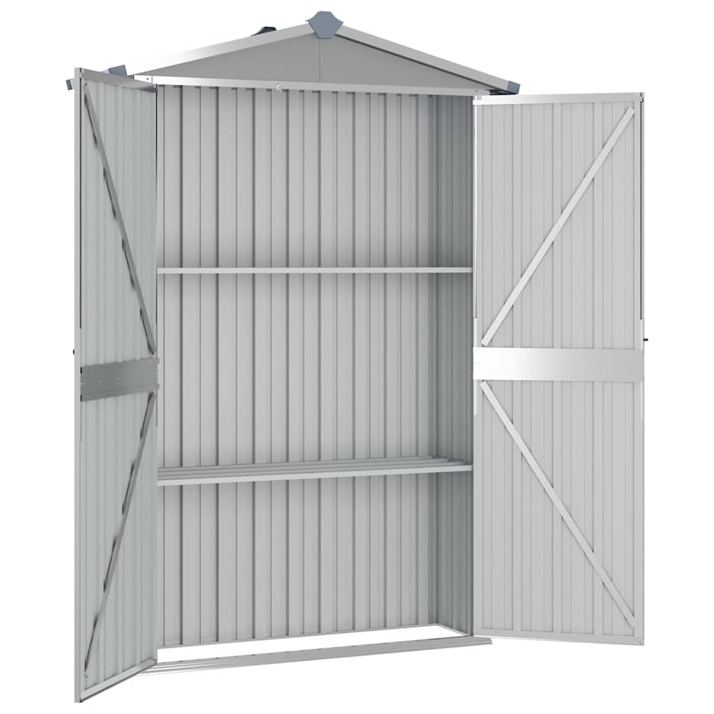 Sodo pašiūrė, pilka, 116x45x175cm, galvanizuotas plienas Sodo pašiūrė, pilka, 116x45x175cm, galvanizuotas plienas - Image 5