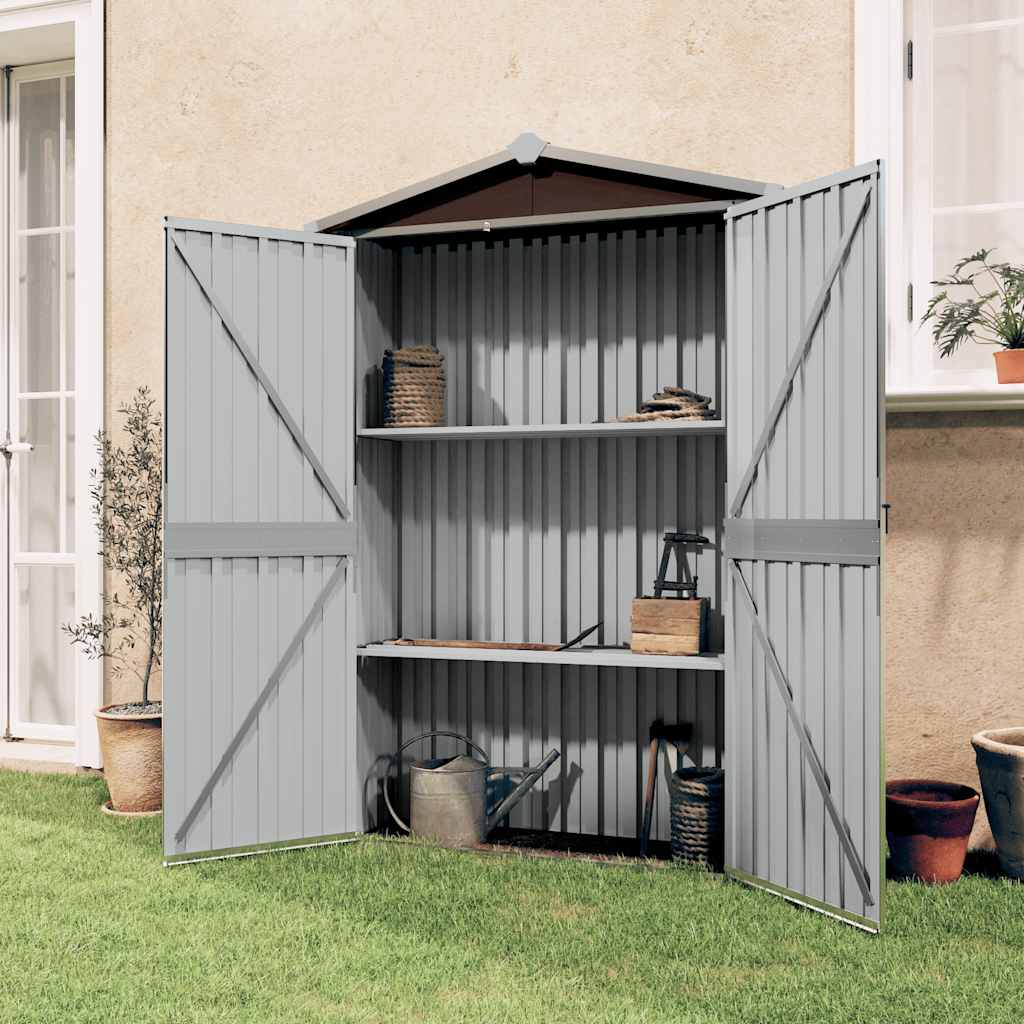 Sodo pašiūrė, ruda, 116x45x175cm, galvanizuotas plienas Sodo pašiūrė, ruda, 116x45x175cm, galvanizuotas plienas - Image 2