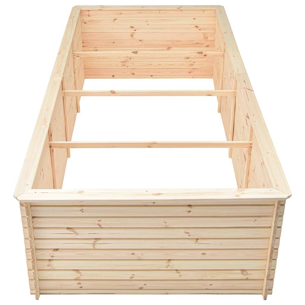 Sodo lovelis, 300x150x80,5cm, pušies mediena, aukštas Sodo lovelis, 300x150x80,5cm, pušies mediena, aukštas - Image 4