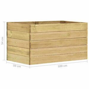 Sodo lovelis, 100x50x54cm, impregnuota pušies mediena, aukštas