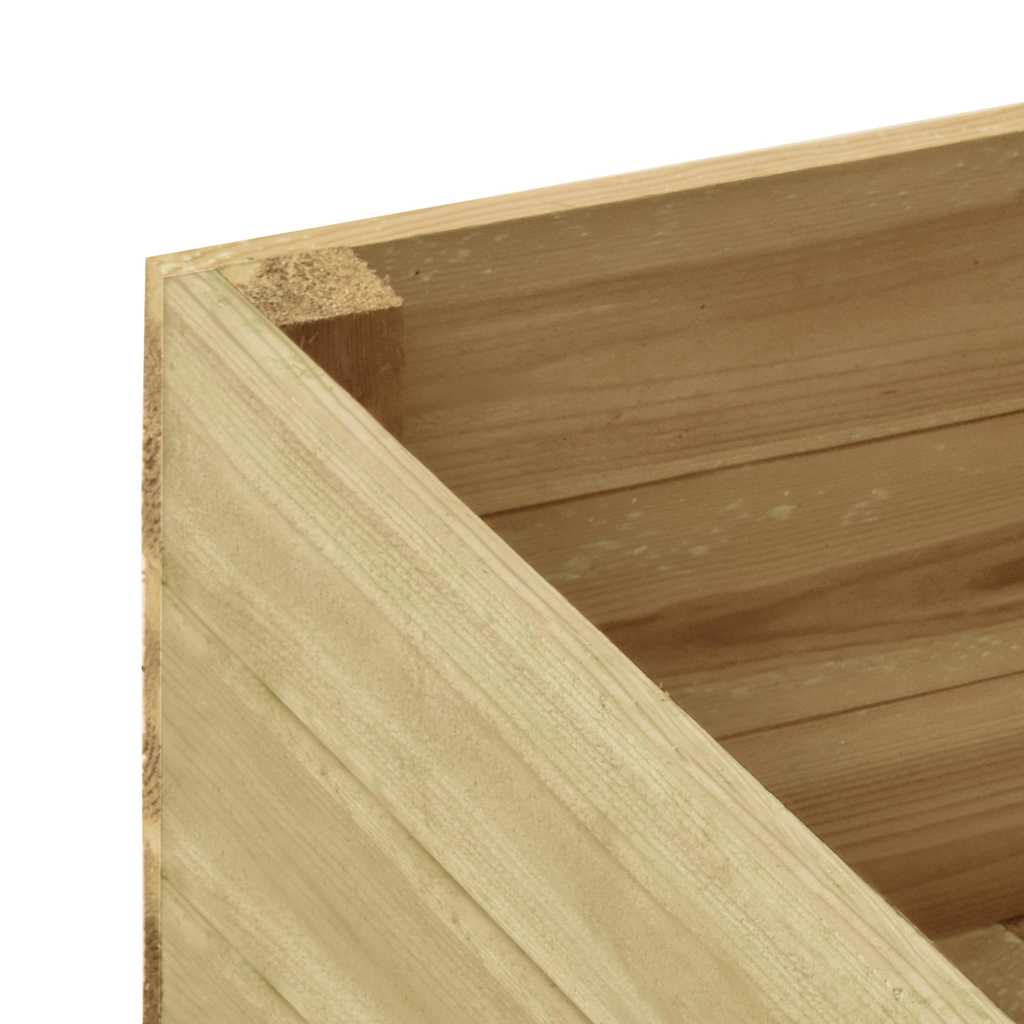 Sodo lovelis, 100x100x54cm, impregnuota pušies mediena, aukštas Sodo lovelis, 100x100x54cm, impregnuota pušies mediena, aukštas - Image 3