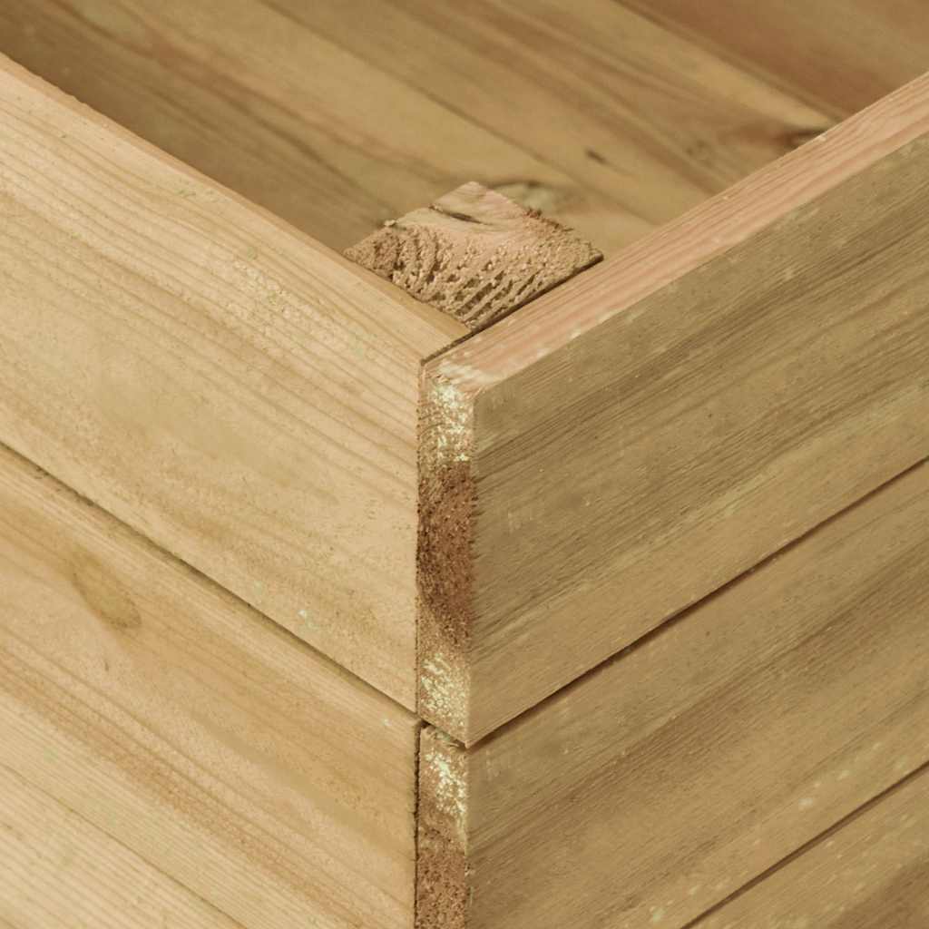 Sodo lovelis, 100x100x54cm, impregnuota pušies mediena, aukštas Sodo lovelis, 100x100x54cm, impregnuota pušies mediena, aukštas - Image 4