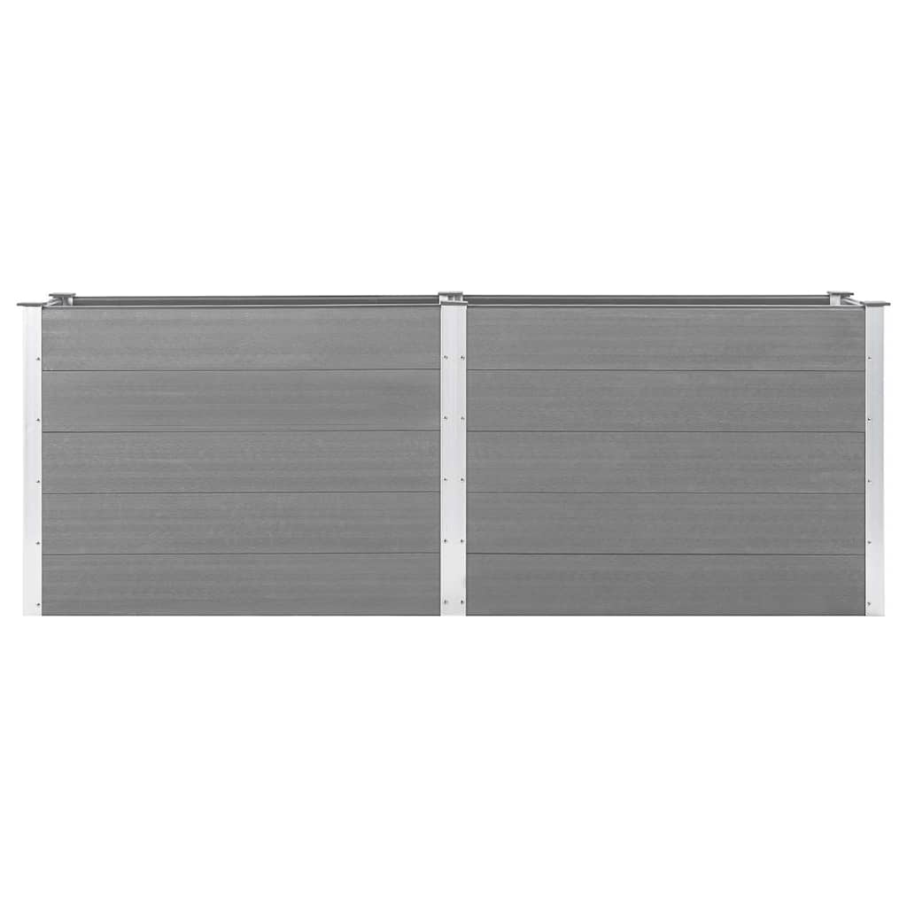 Sodo lovelis, pilkas, 250x50x91cm, WPC, aukštas Sodo lovelis, pilkas, 250x50x91cm, WPC, aukštas - Image 4