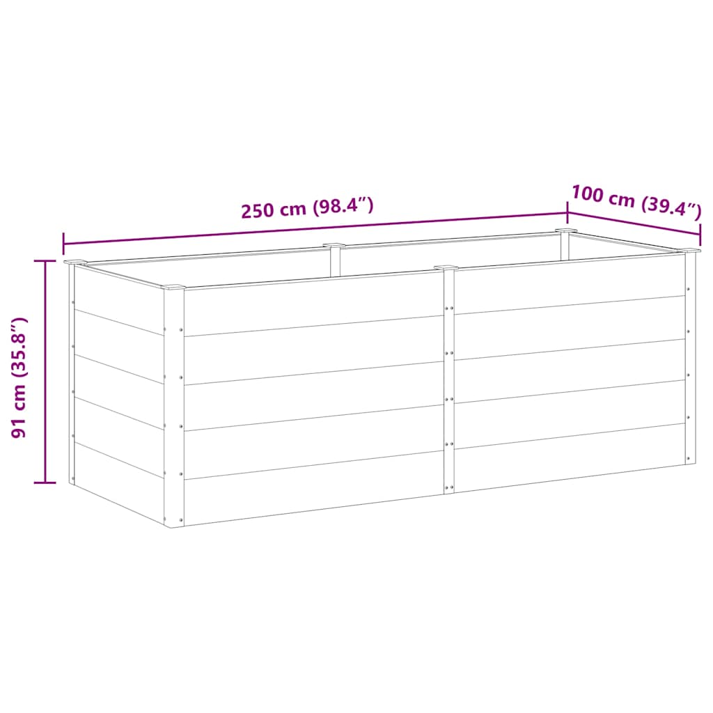 Sodo lovelis, pilkos spalvos, 250x100x91cm, WPC Sodo lovelis, pilkos spalvos, 250x100x91cm, WPC - Image 7
